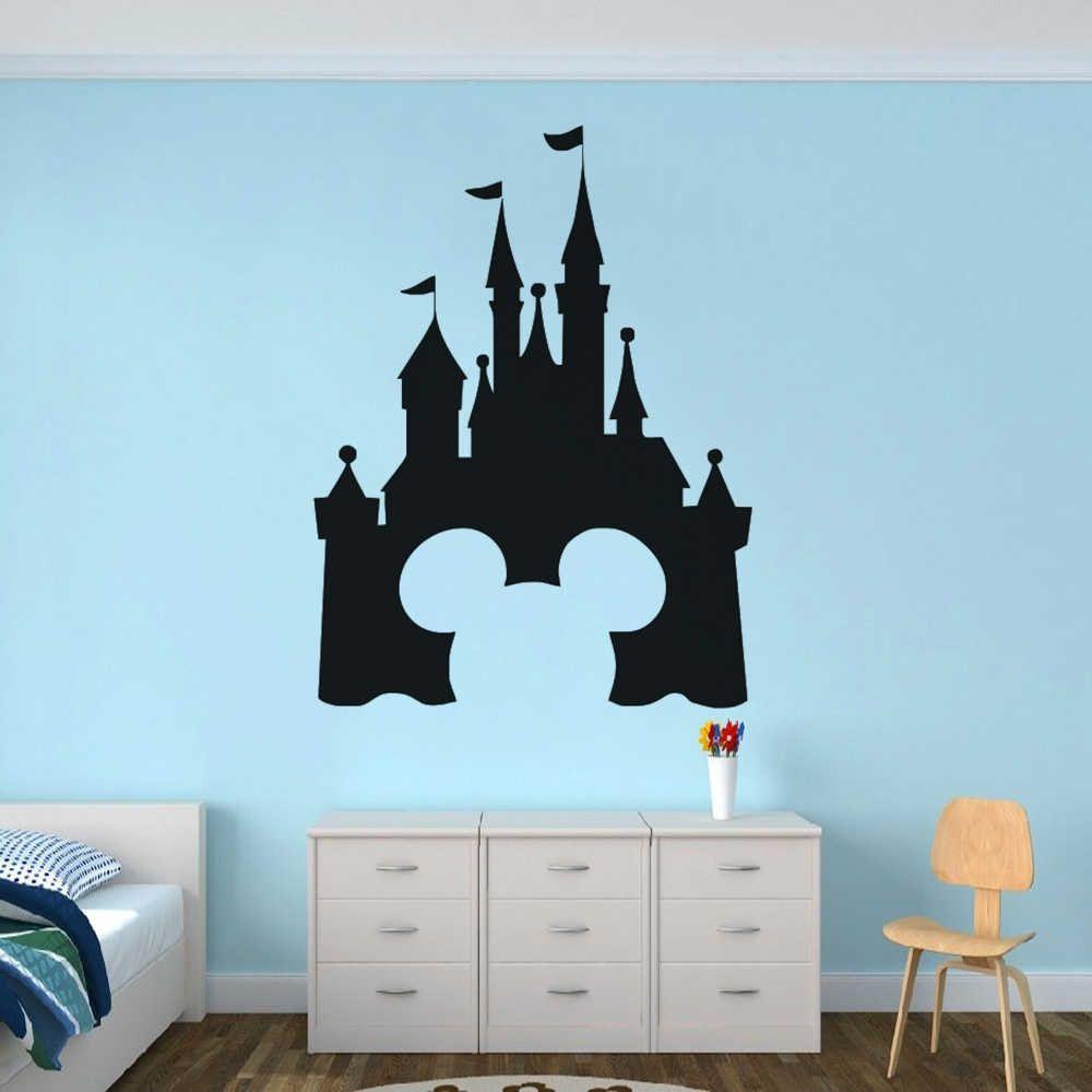1000x1000 Disney Mickey Mouse Castle Vinyl Wall Sticker Boys Room Decor Mickey Head Design Vinyl Decals Fairytale Castle Wall Poster. Wall Stickers