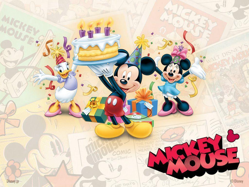 1024x768 Download Mickey Mouse Birthday Wallpaper, HD Background Download