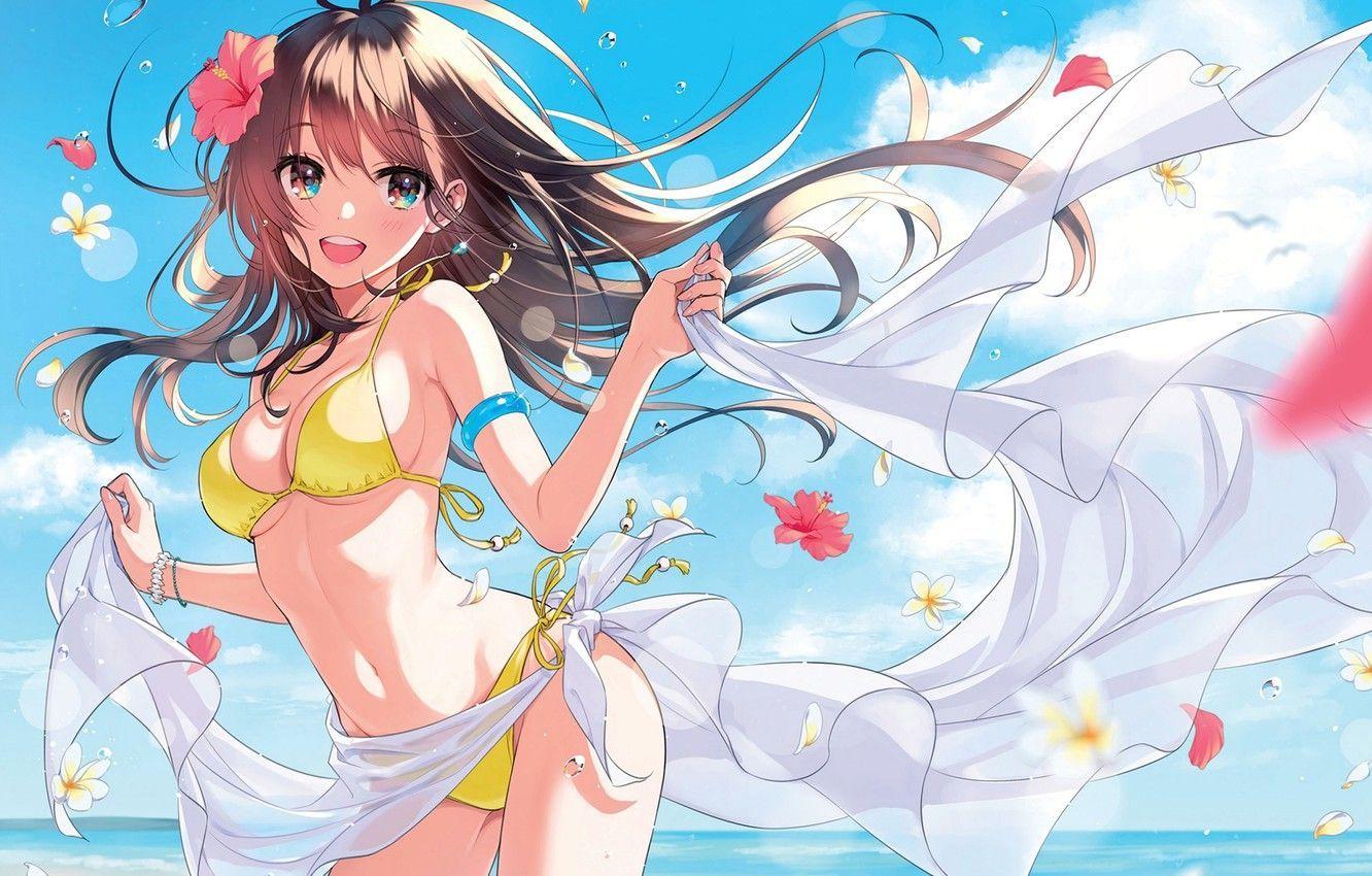 Anime Summer Beach Wallpapers  Top Free Anime Summer Beach Backgrounds   WallpaperAccess