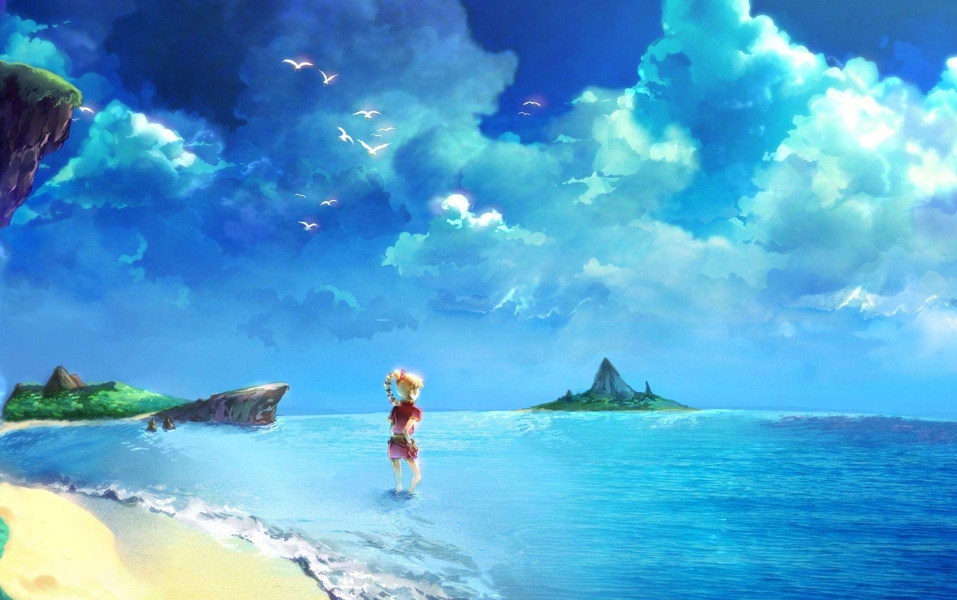 1913x1200 Video games Chrono Cross Square Enix anime girls beaches wallpaperx1200