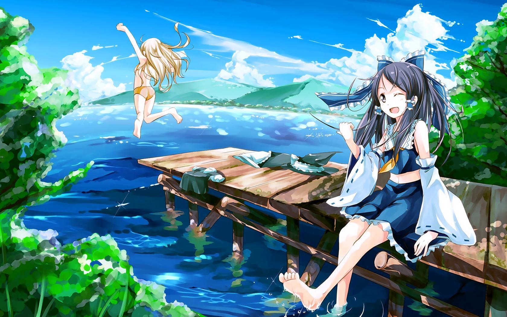 1680x1050 Free download Download Anime Summer Fun Girls In Bikini Wallpaper in high [1680x1050] for your Desktop, Mobile & Tablet. Explore Free Summer Fun Wallpaper. Summer Wallpaper For Computer, Free