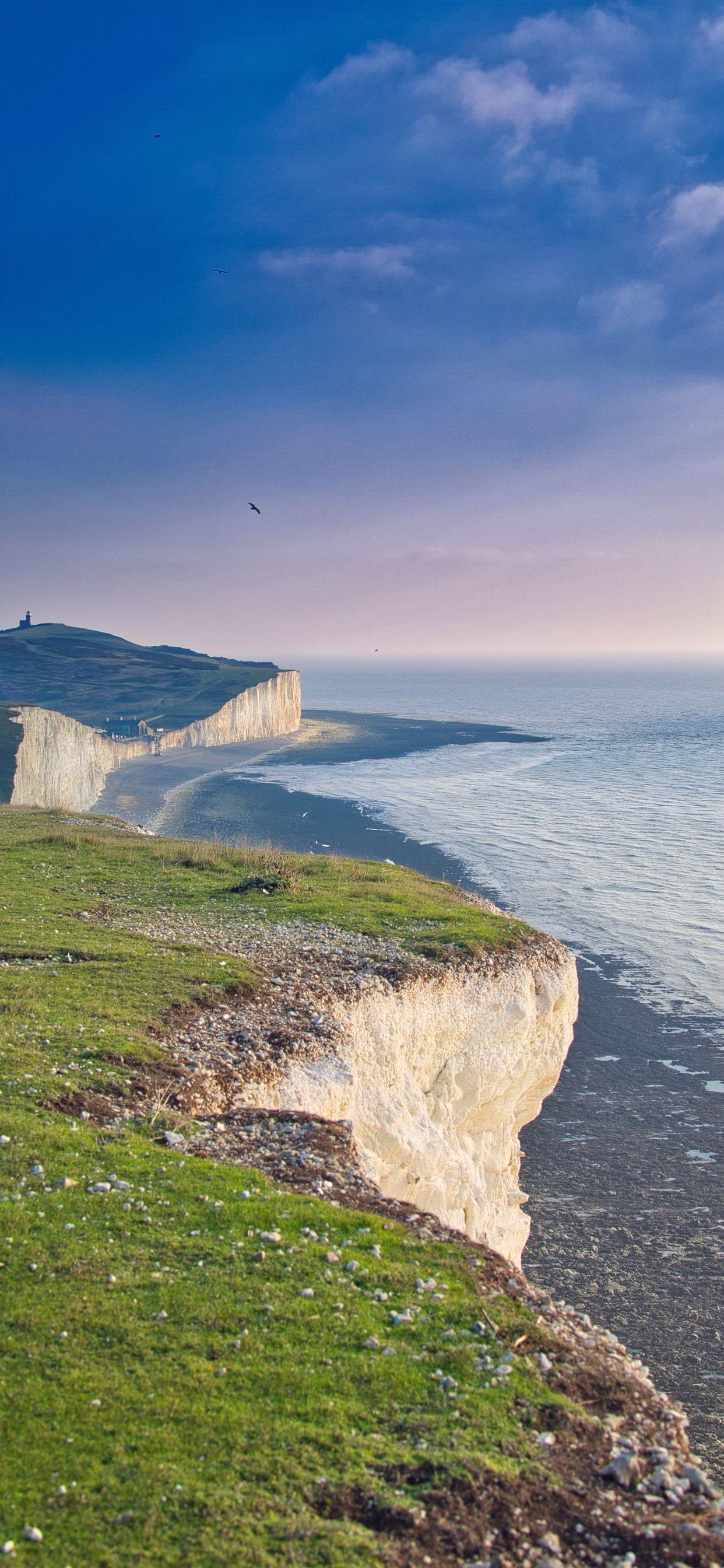 1242x2688 Coast, Sea, Beach, Cliff, Meadow 1242x2688 IPhone 11 Pro XS Max Wallpaper, Background, Picture, Image