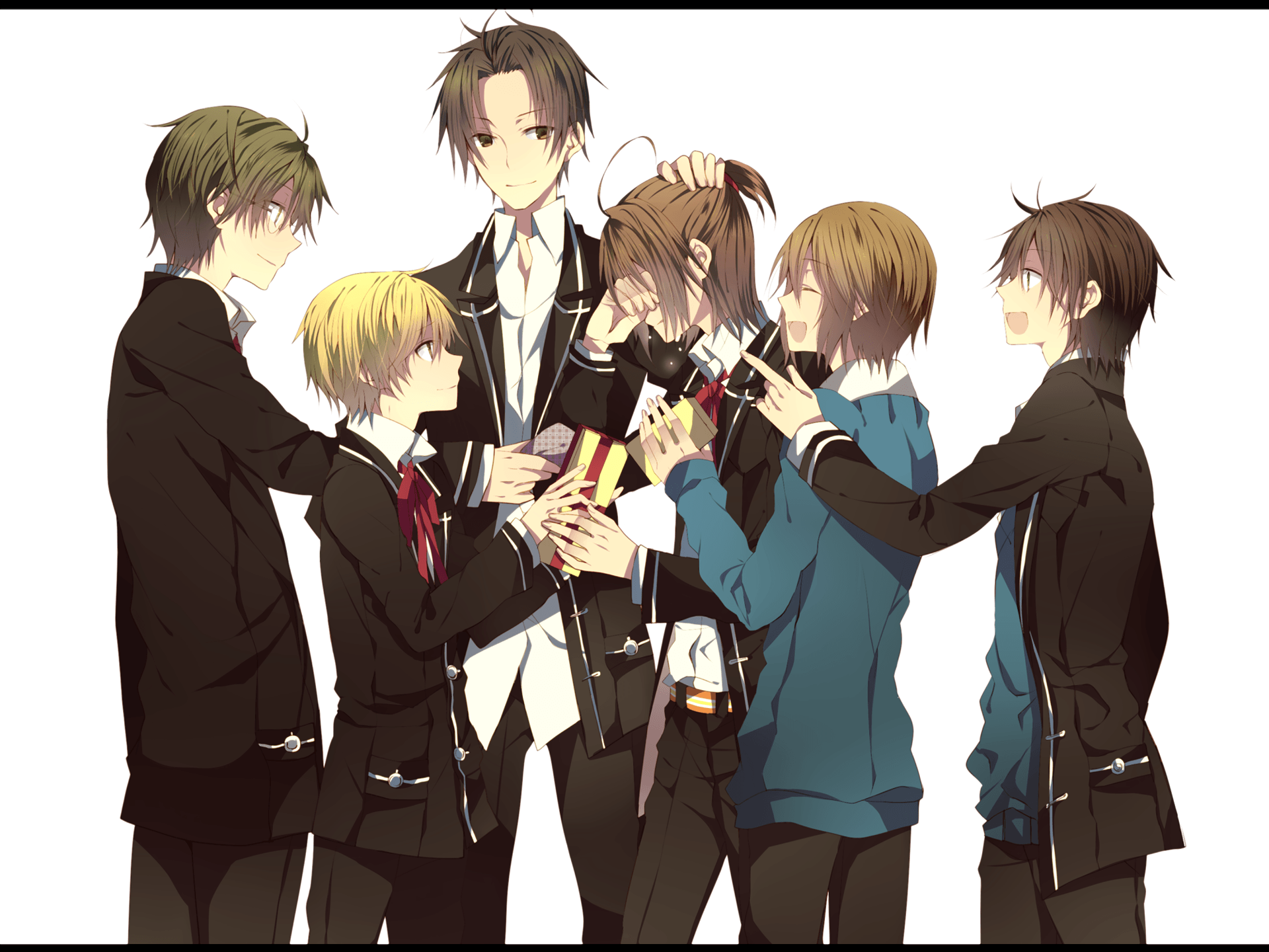 1920x1440 Anime Boy Best Friends Wallpaper