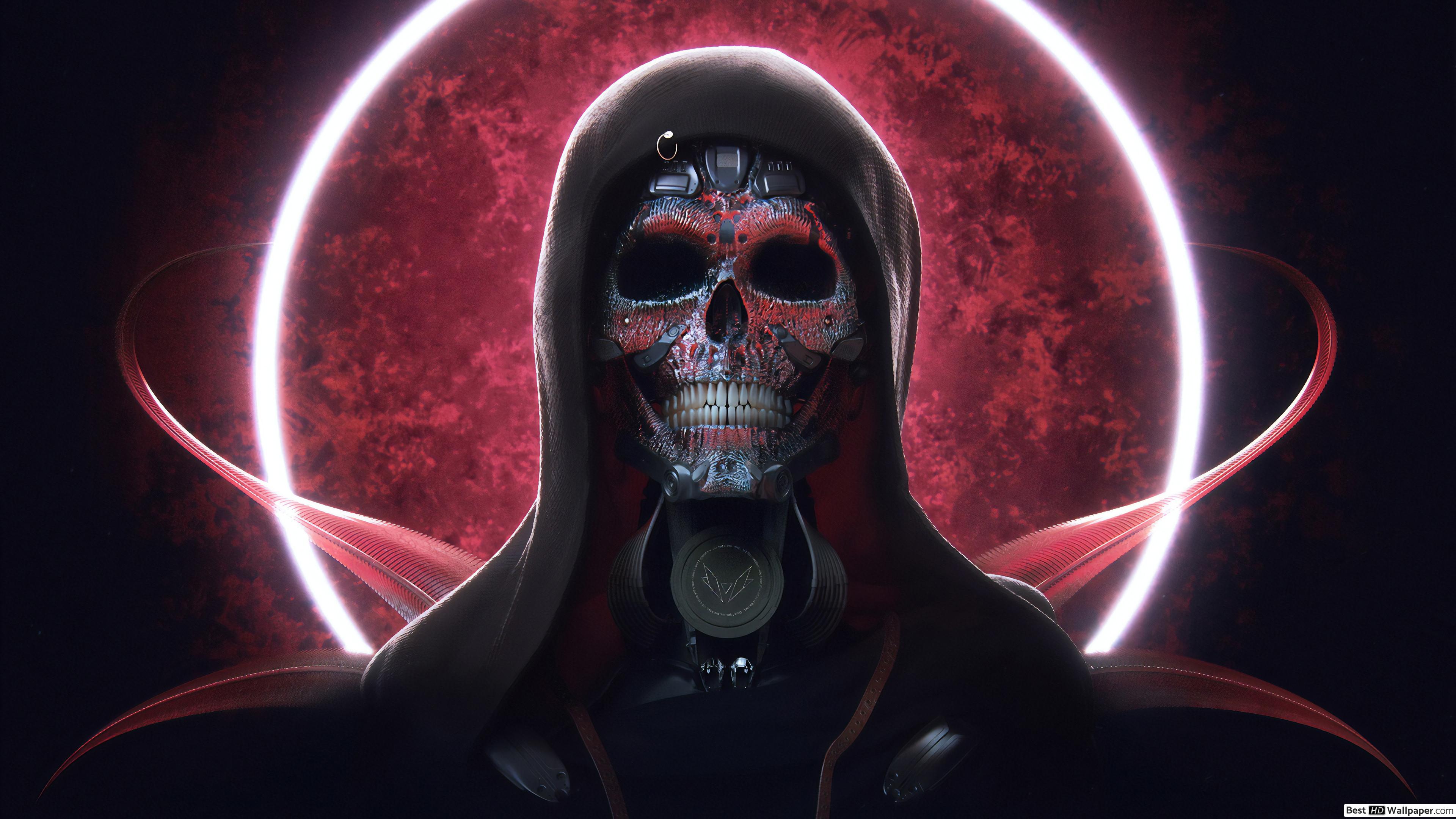 3840x2160 Cyborg (Skull) HD wallpaper download