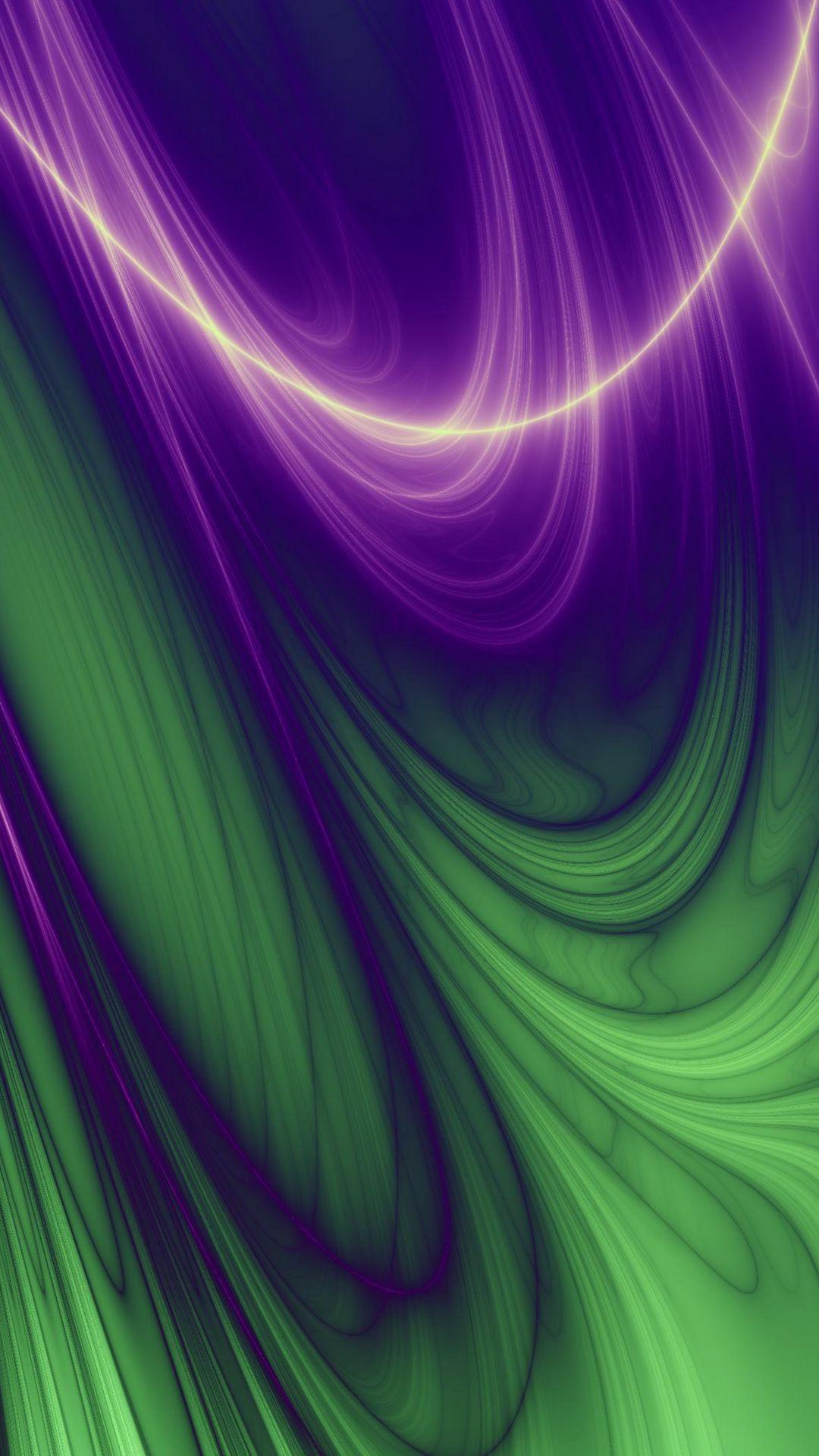 1080x1920 Download wallpaper 1080x1920 line, wavy, green, purple samsung galaxy s s note, sony xperia z, z z z htc one, lenovo vibe HD background
