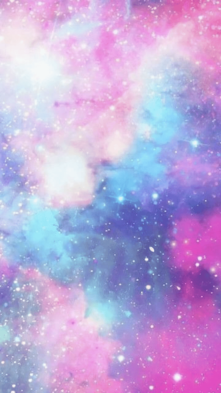 750x1334 Galaxy Wallpaper Light Purple Galaxy Rainbow Background