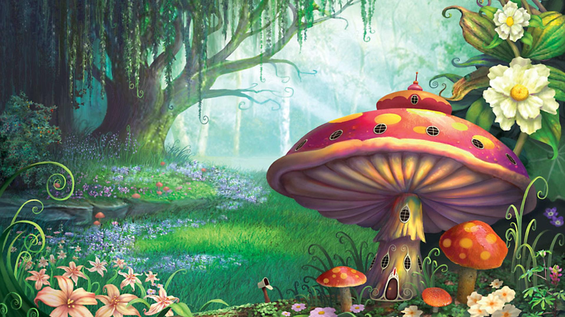 1920x1080 Free download Fantasy forest wallpaper HD 1080p for desktop