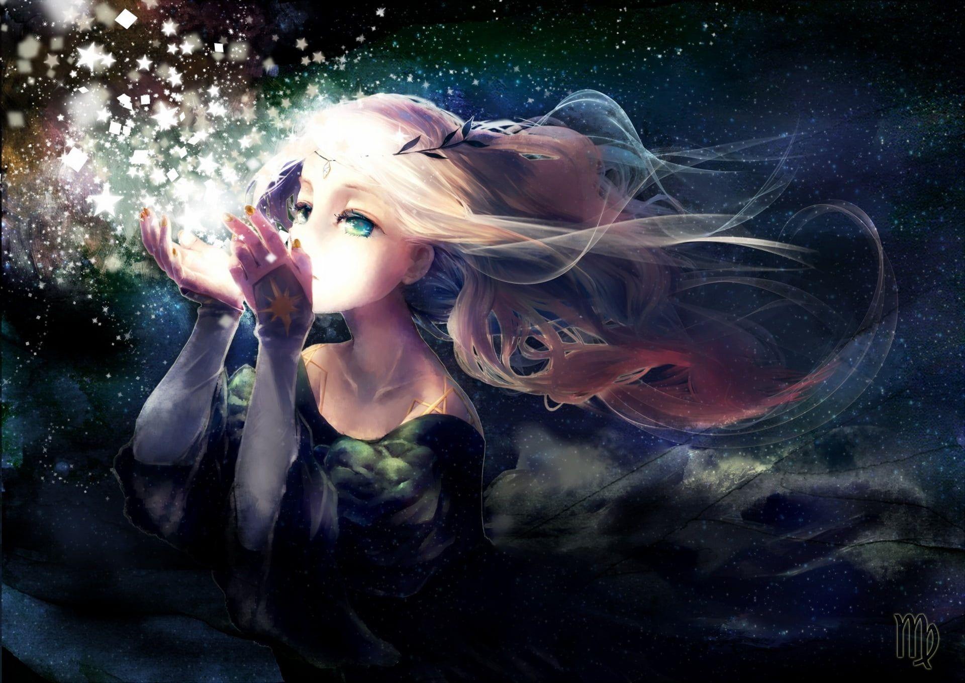 1920x1358 Blonde female anime character wallpaper HD wallpaper