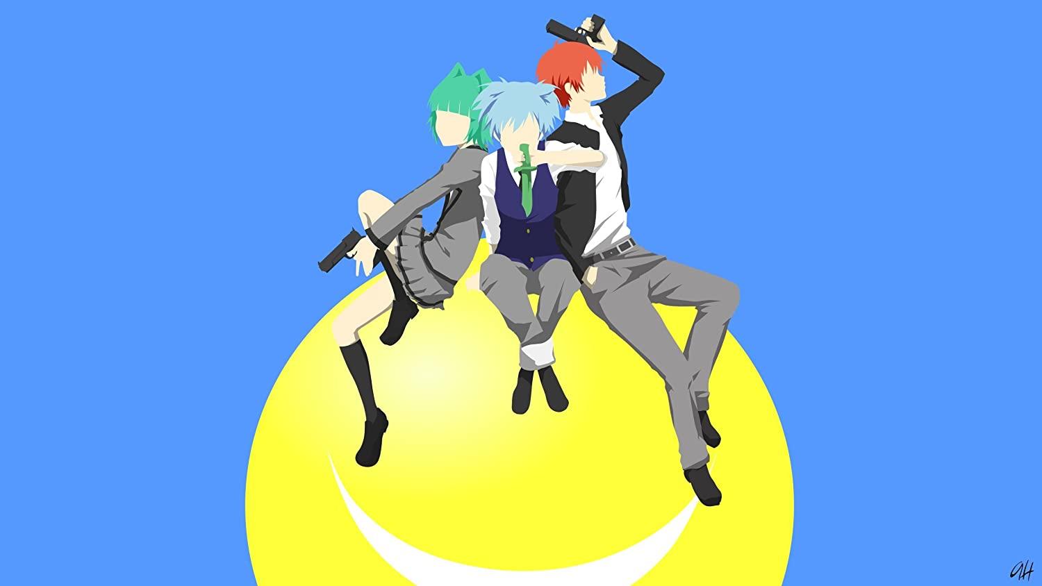 1500x844 Posterhub Anime Assassination Classroom Nagisa Shiota Karma Akabane Kaede Kayano Koro Sensei Minimalist Wall Poster AKADPHHNEWANIME25873: Amazon.in: Home & Kitchen