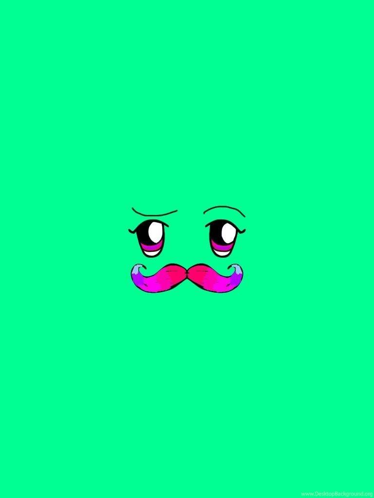 768x1024 Cute Girly Mustache Wallpaper Desktop Background