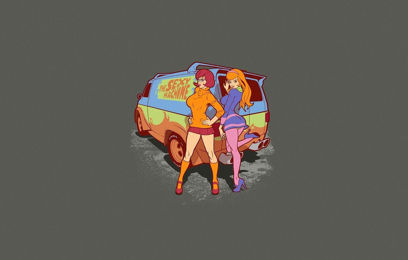 1332x850 Wallpaper Girl, Minimalism, Figure, Style, Art, Art, Style, Minimalism, Scooby Doo, Scooby Doo, Velma, Velma Dace Dinkley, Vel'ma, Vel'ma Daisy Dinckley, Paul Mafayon, By Paul Mafayon Image For Desktop, Section минимализм