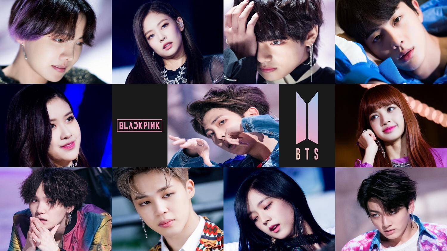 1500x843 Download BTS And Blackpink Member Solo Selfies Wallpaper
