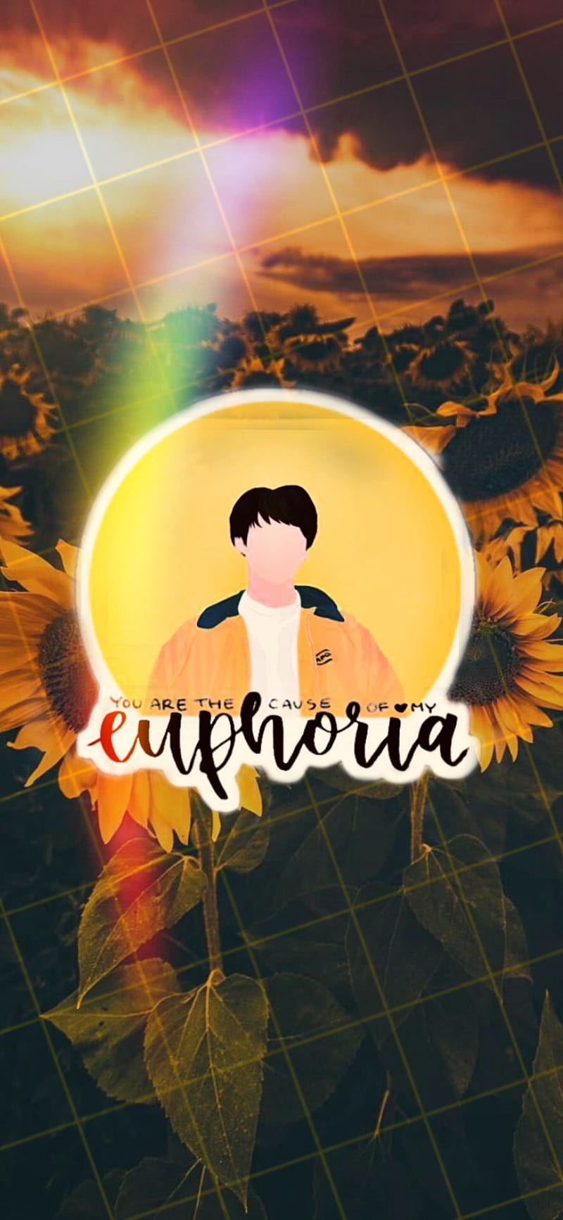 800x1733 Euphoria, bangtan, bts, jungkook, korean, music, solo, yellow, HD phone wallpaper