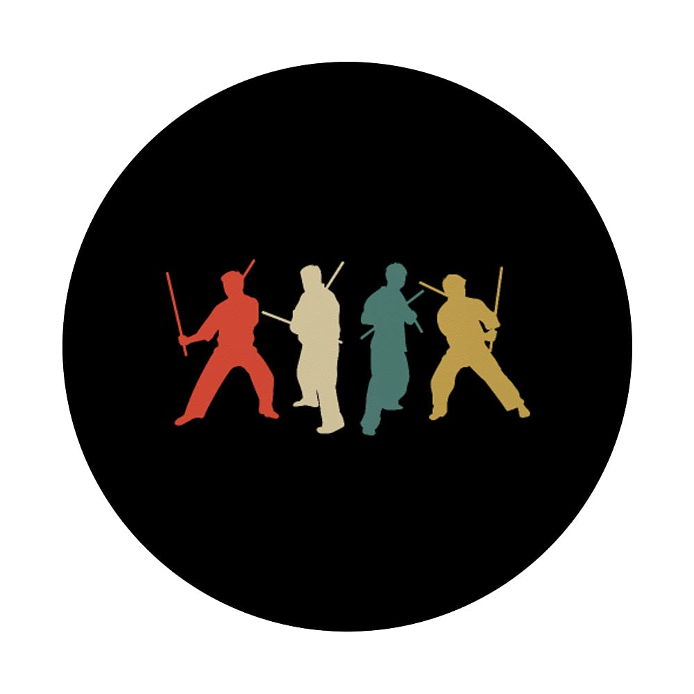 1000x1000 Arnis Kali Eskrima FMA Sparring Escrima Sticks Silhouette PopSockets Swappable PopGrip : Cell Phones & Accessories