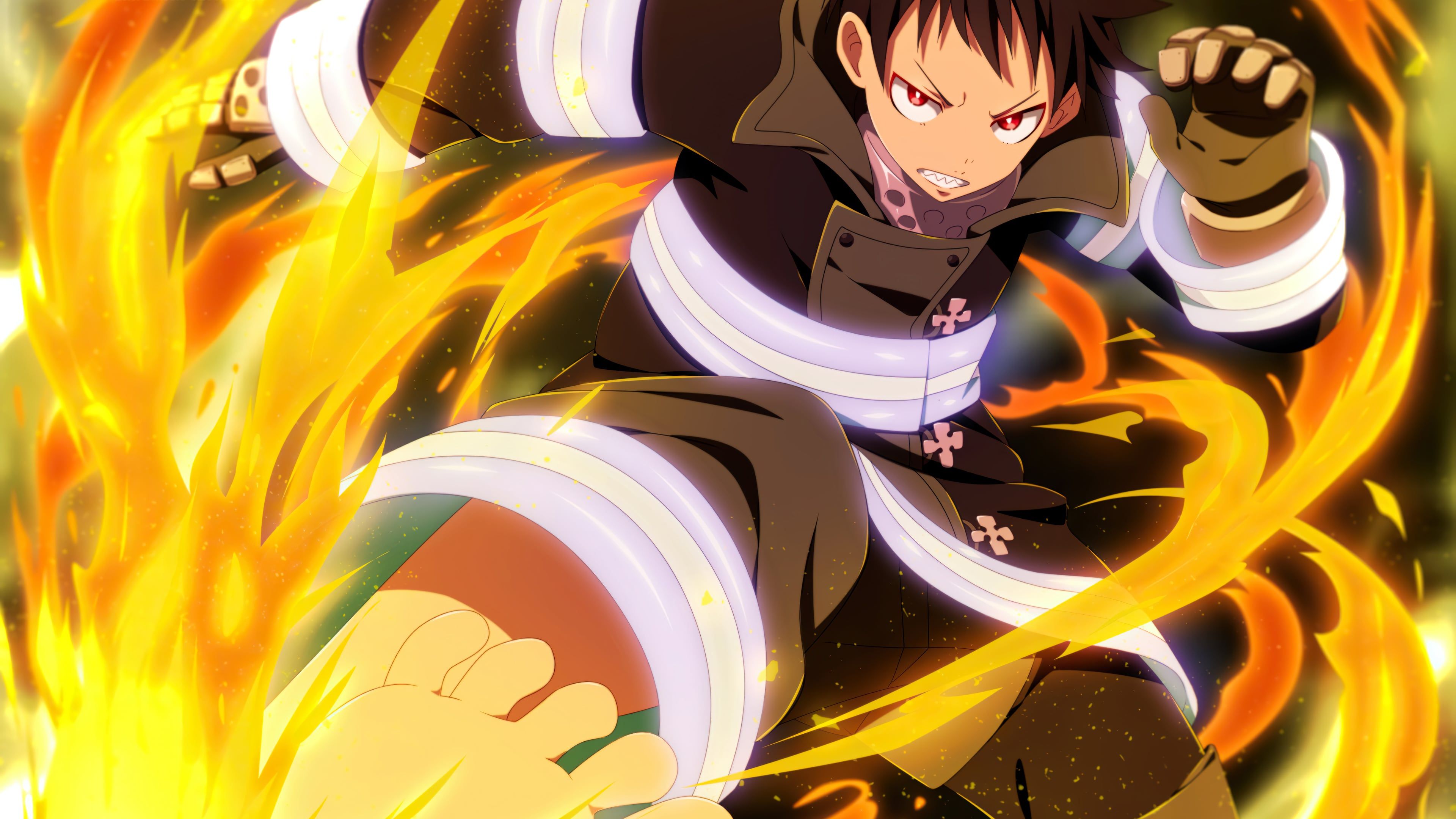3840x2160 Shinra Kusakabe Fire Force Wallpaper 4K for Desktop