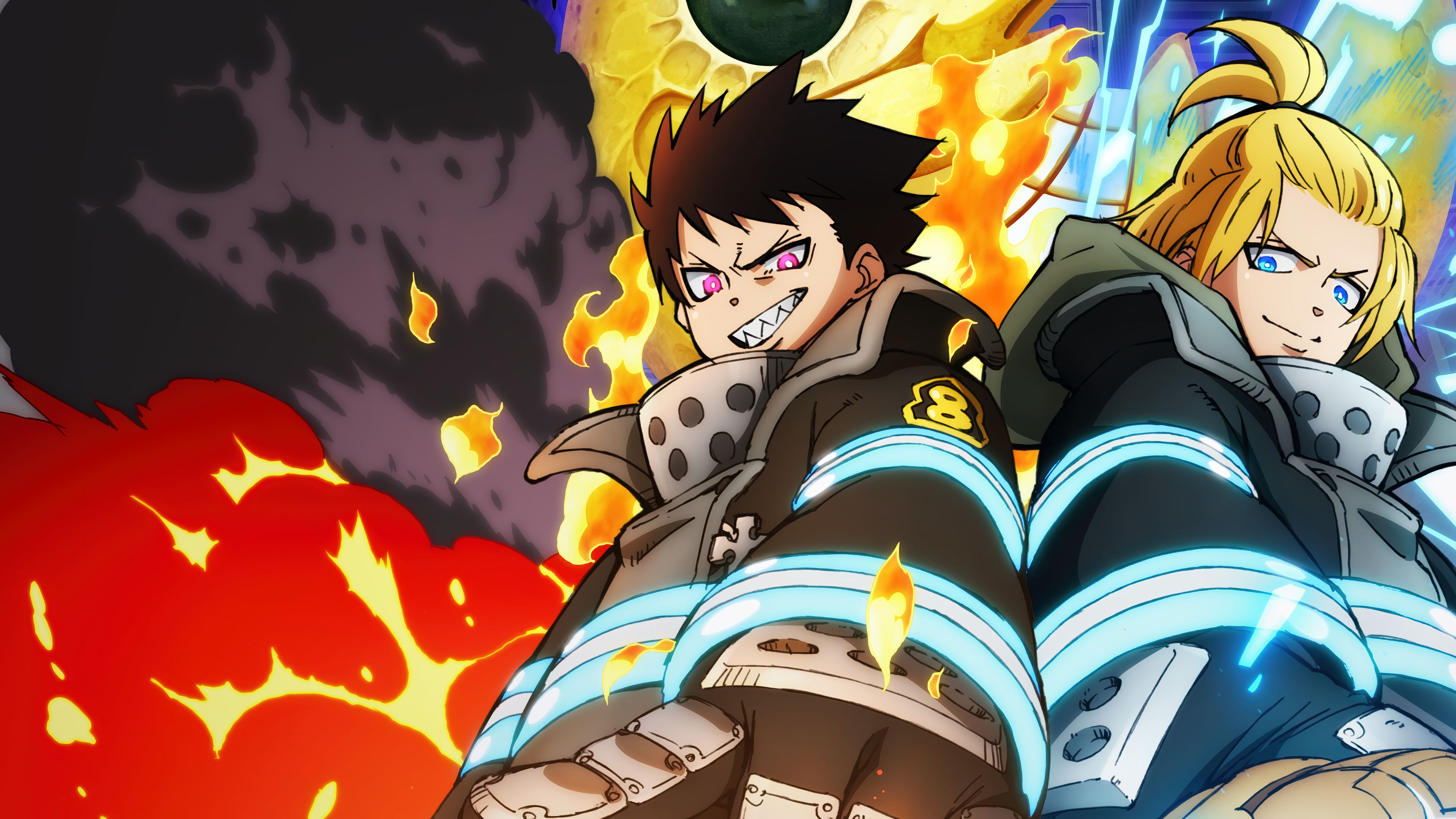 3840x2160 Shinra Kusakabe HD 4K Wallpaper PC & Phone