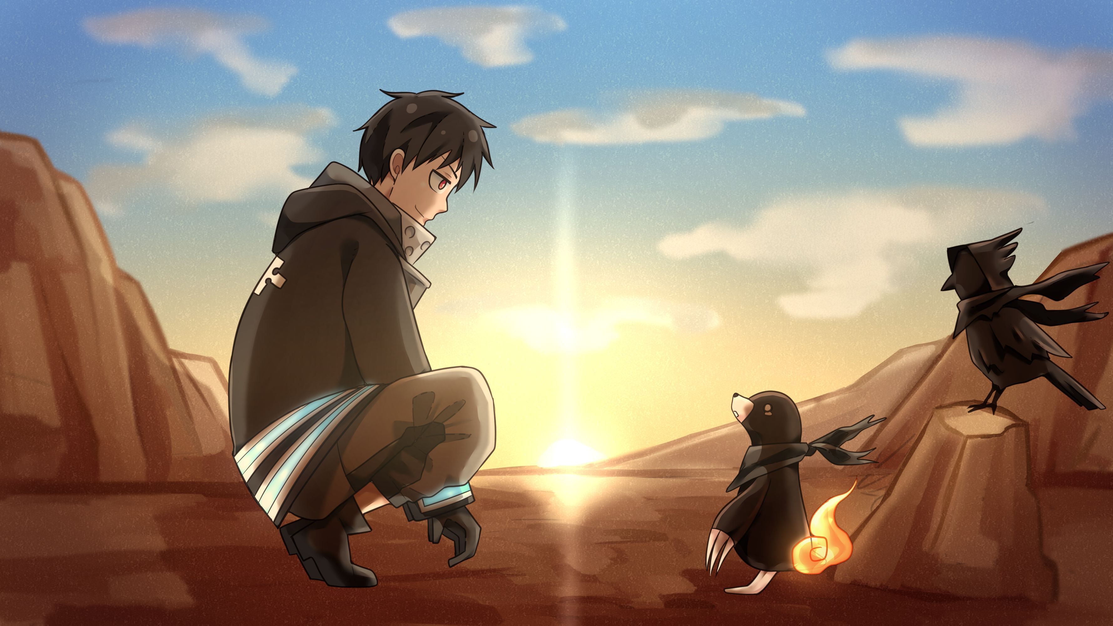 3556x2000 Desktop wallpaper: Shinra Kusakabe, Anime, Fire Force 4K free download for PC. 1064250