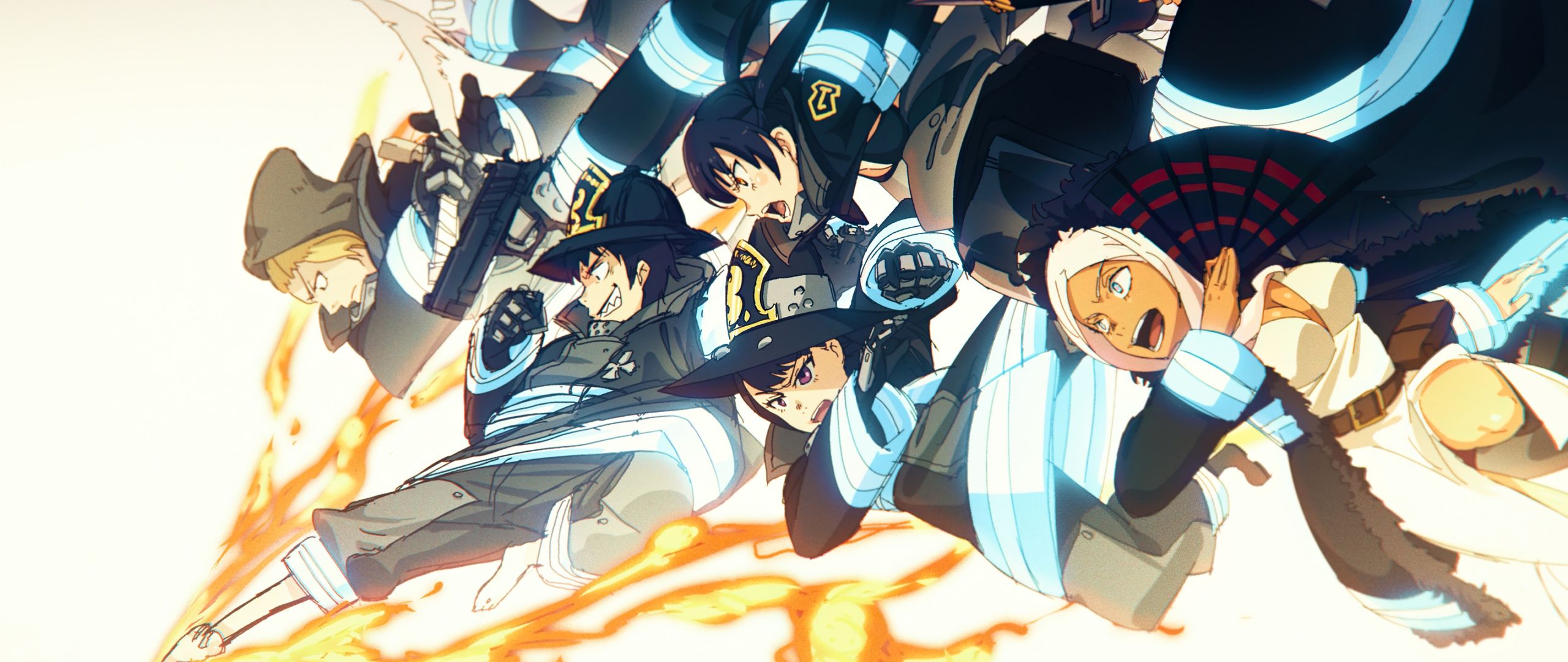2560x1080 Fire Force Wallpaper 4K, Anime poster, Shinra Kusakabe