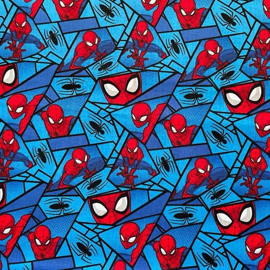 894x894 Marvel Spider Man Mosaic Cotton Print Fabric 112cm Wide 100% Cotton Fabric For Crafts, Quilting, Kids Dressmaking : Amazon.nl: Arts & Crafts