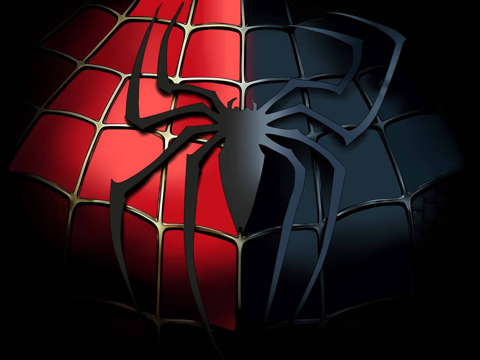 1600x1200 Download Red And Black Spiderman Logo Wallpaper