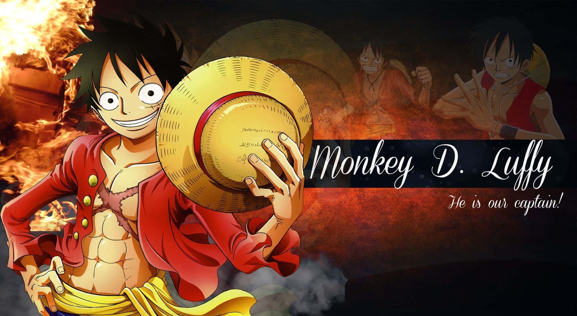 1920x1050 A Cool Luffy Wallpaper Featuring The Pirate King Wallpaper