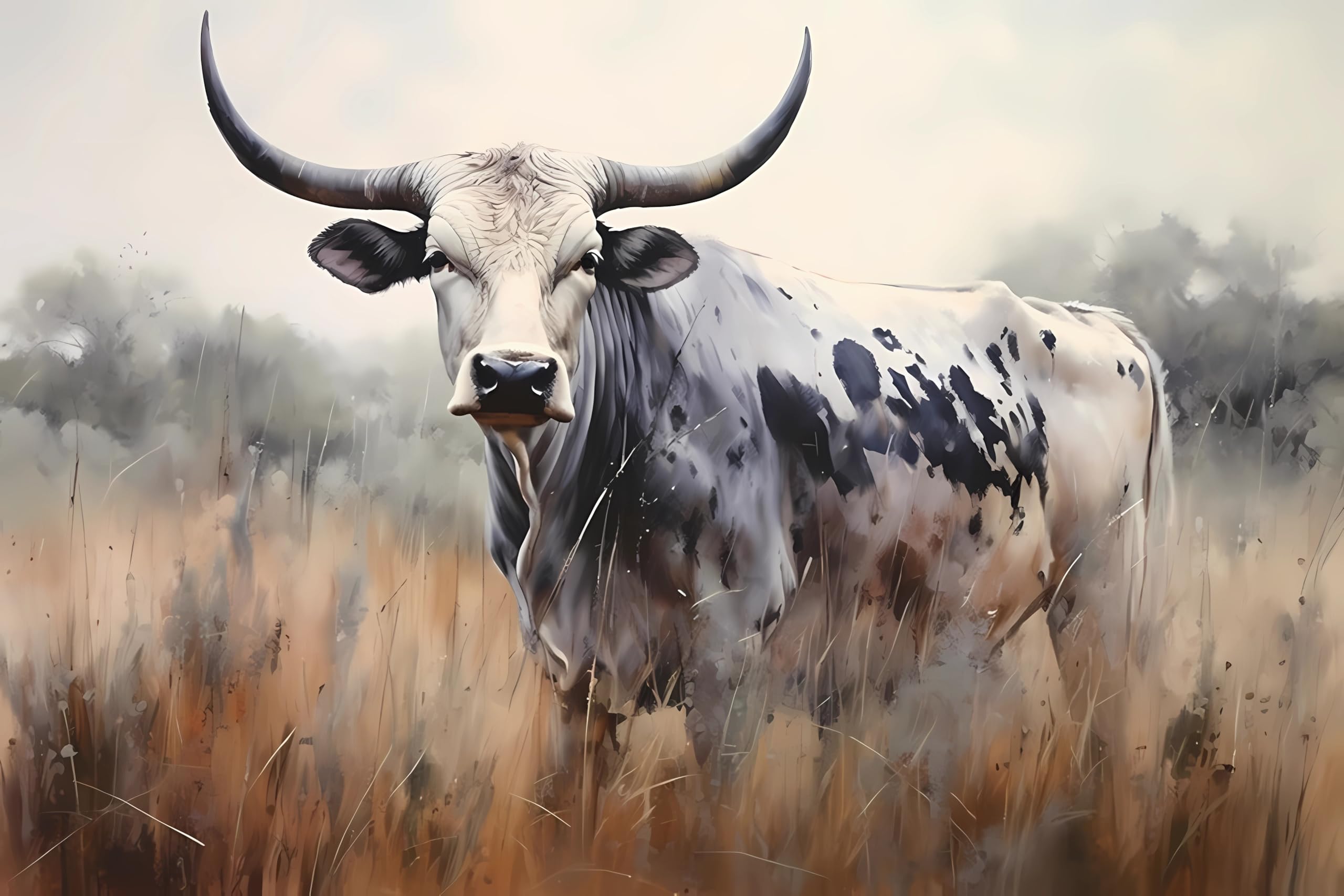 2560x1707 Canvas Wall Art Cow (A2) : Amazon.co.za: Home & Kitchen