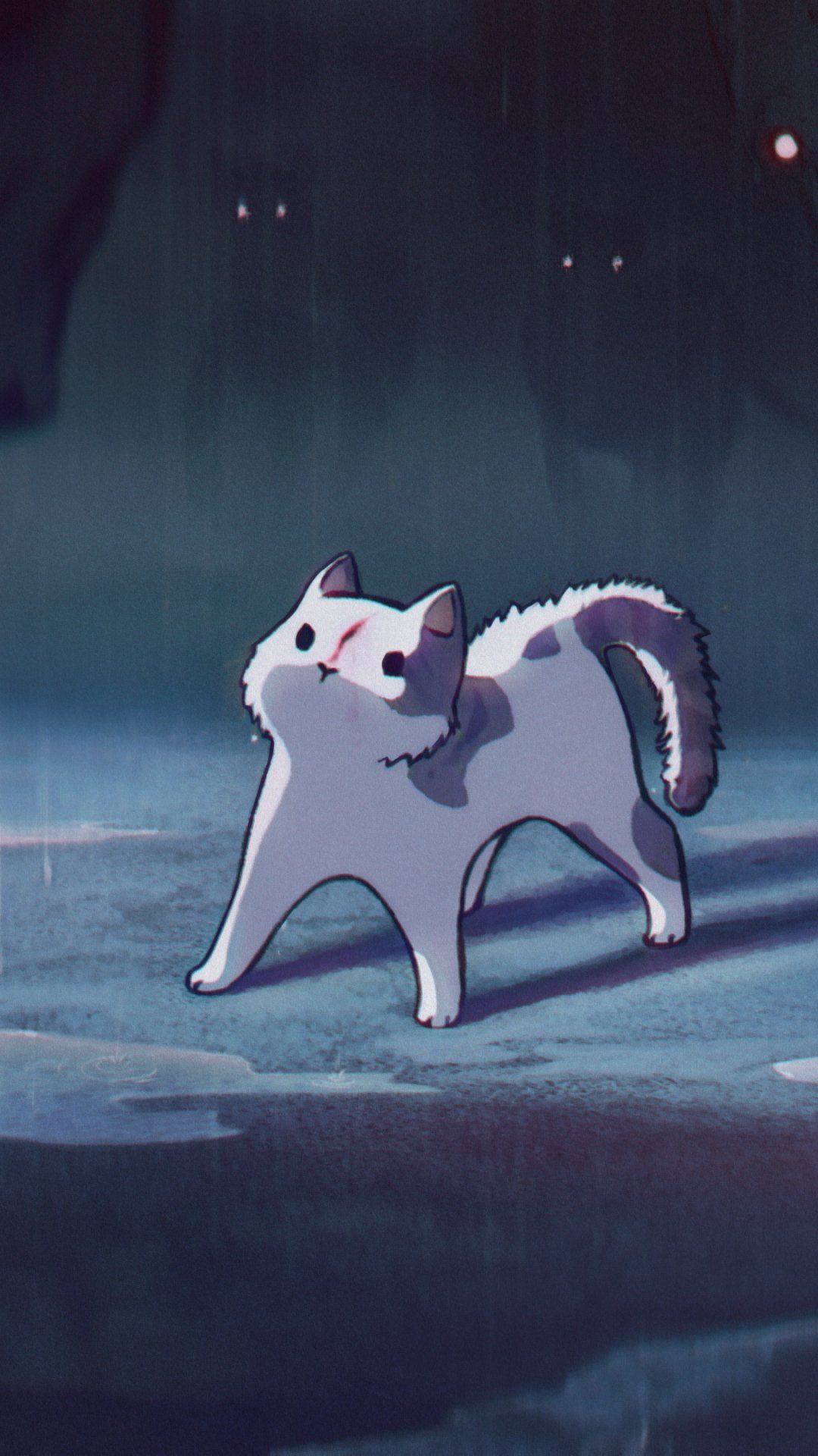 1080x1920 Cat Anime Phone Wallpaper