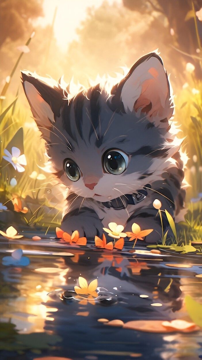 702x1252 Cute kittens. Cute cat wallpaper, Cute anime cat, Cute cat drawing