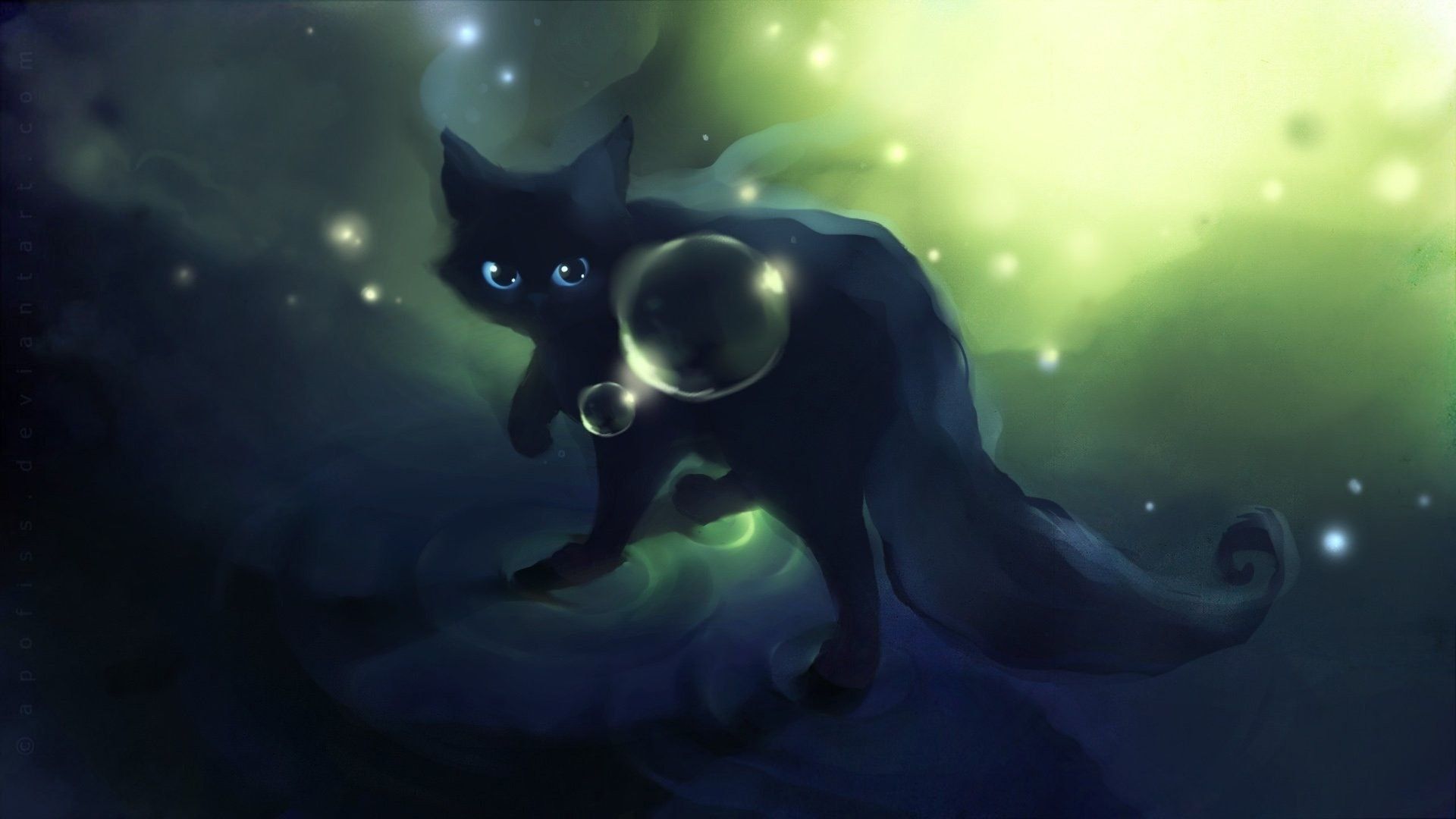 1920x1080 Anime Cat Wallpaper 1920x1080 63737