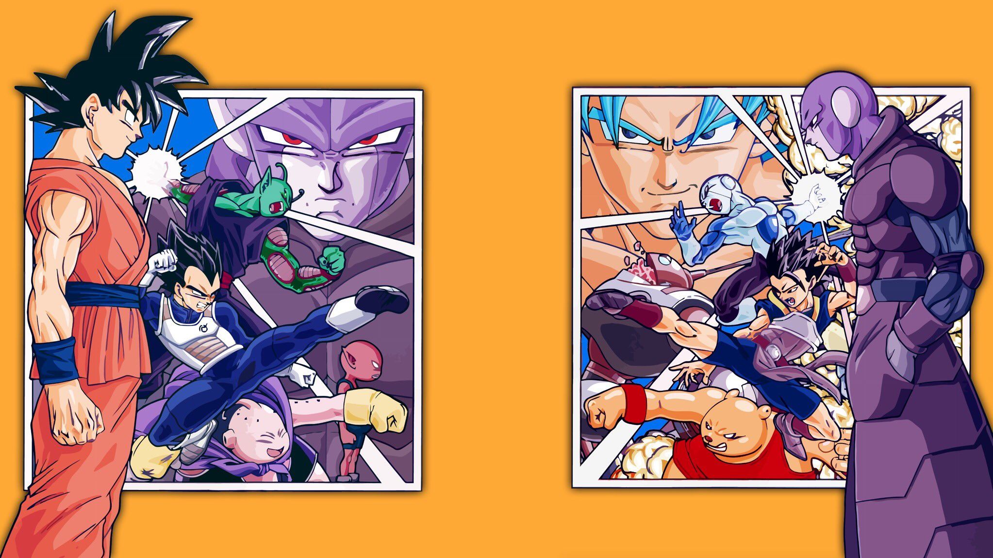 2046x1150 Epic Goku vs Hit: HD Wallpaper from Dragon Ball Superx1150