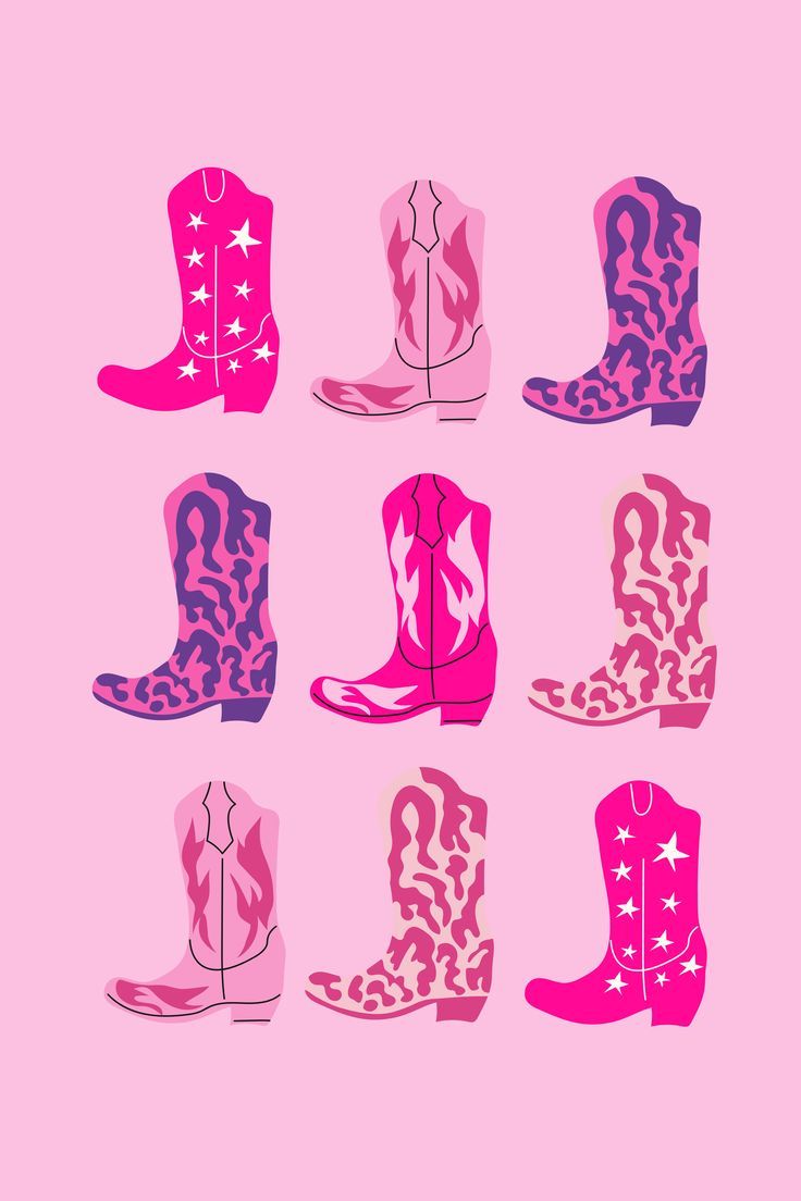 736x1104 Pink Cowgirl Wallpaper