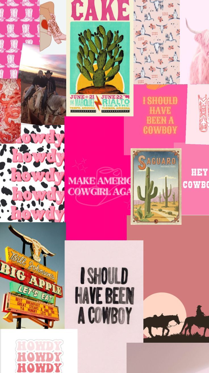 736x1308 Pink Cowgirl Wallpaper