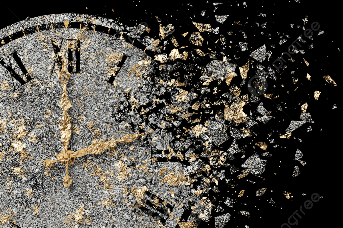1200x800 A Clock Disintegrating Into Fragments On Black Background, Clock, Disintegrating, Fragments Background Image And Wallpaper for Free Download