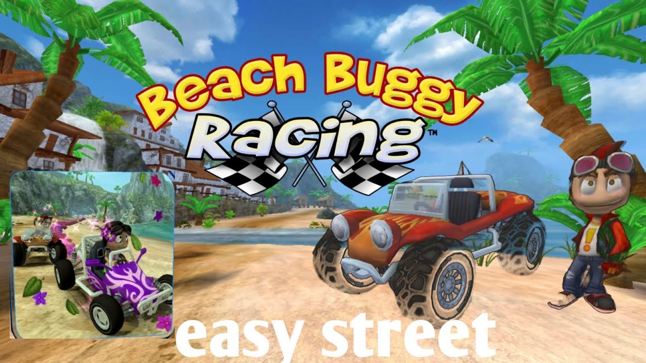 1280x720 beach buggy racing. easy street 1. 4k. game play