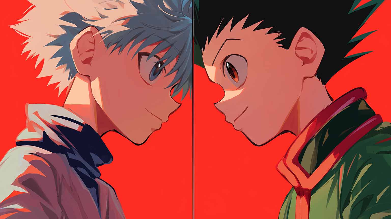 1536x864 Free Hunter x Hunter Gon Killua Profile Desktop Wallpaper 4k