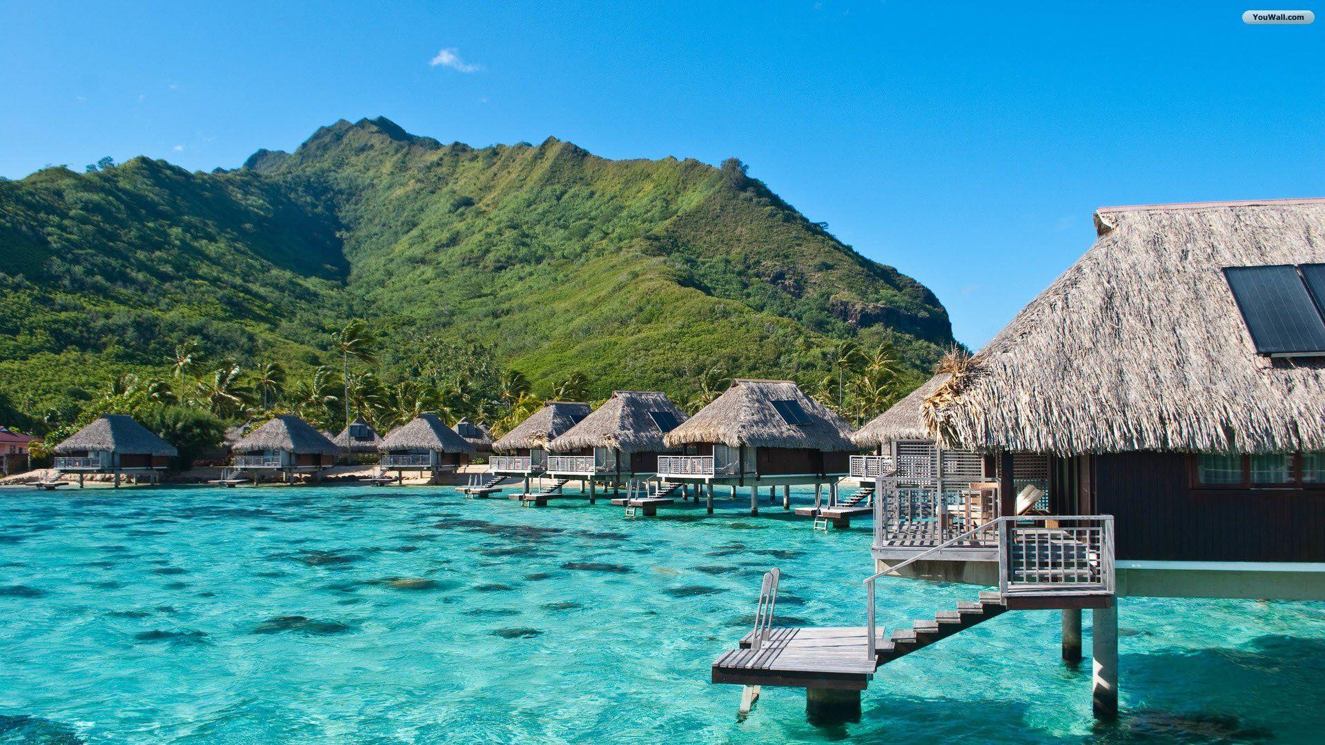 1920x1080 Beach Resort Wallpaper