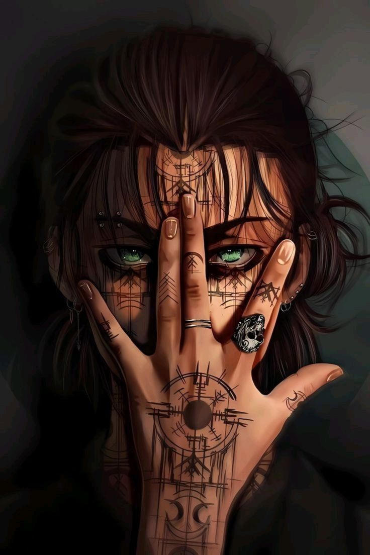 736x1104 Eren jaeger eyes tattook, Fantasy art, 1080p