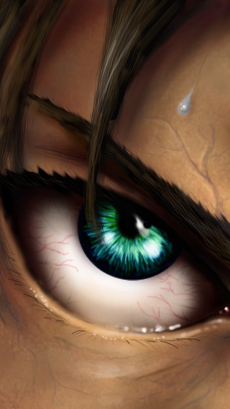 800x1422 Eren yeager, attack on titan, close up, eyes, shingeki no kyojin, HD phone wallpaper