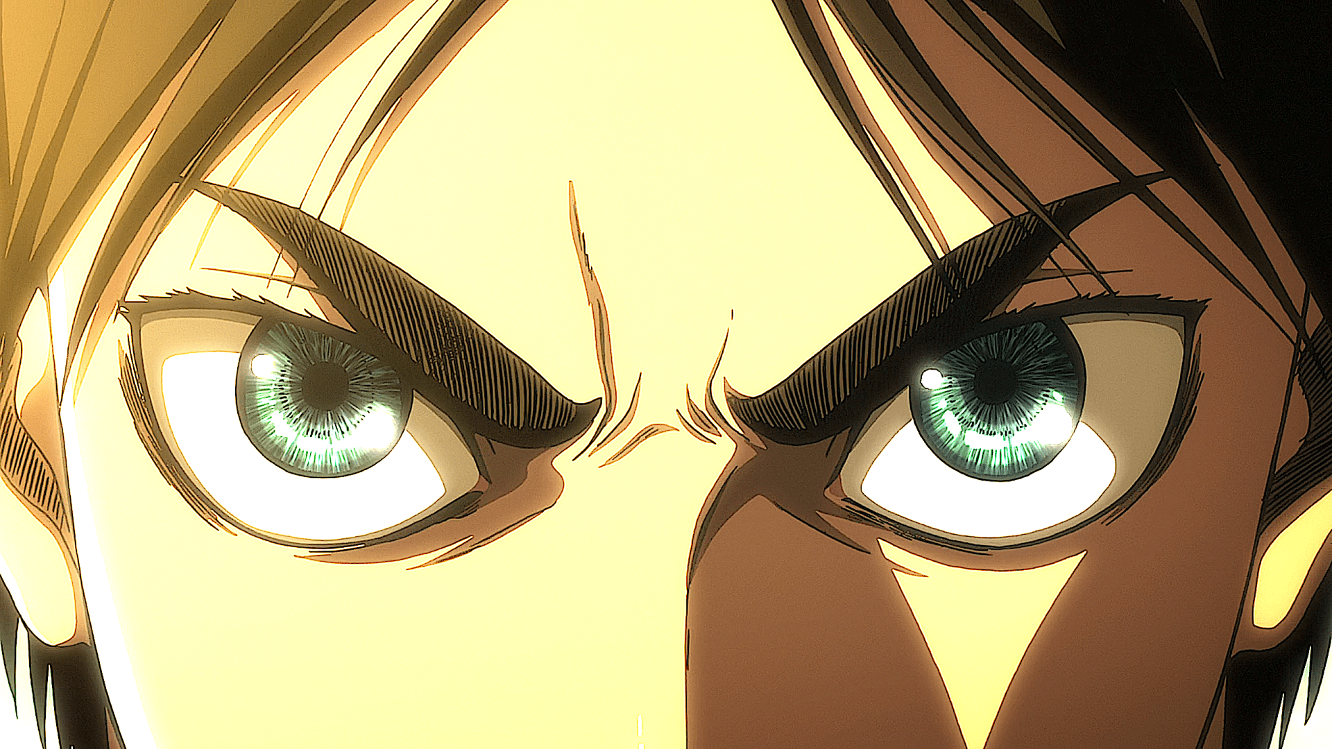 1920x1080 Eren Yeager Intensity Close Up Wallpaperx1440