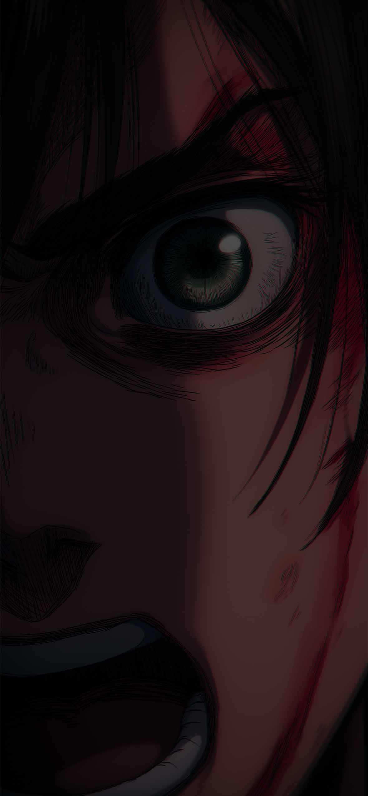 1180x2554 Eren Yeager Intense Stare Anime Wallpaper Wallpaper HD