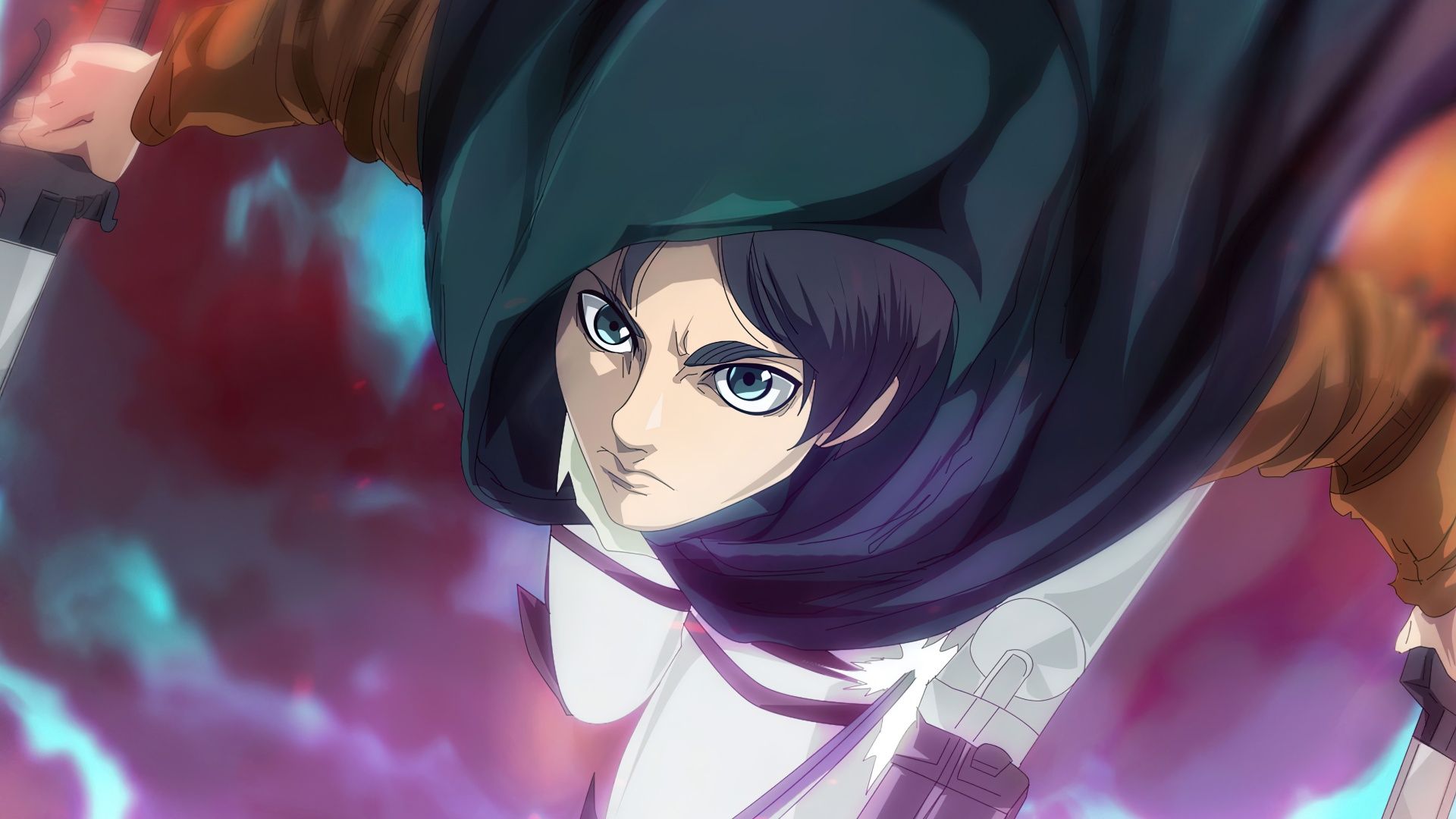 1920x1080 Eren Yeager Wallpaper 4K, Survey Corps, Attack on Titan