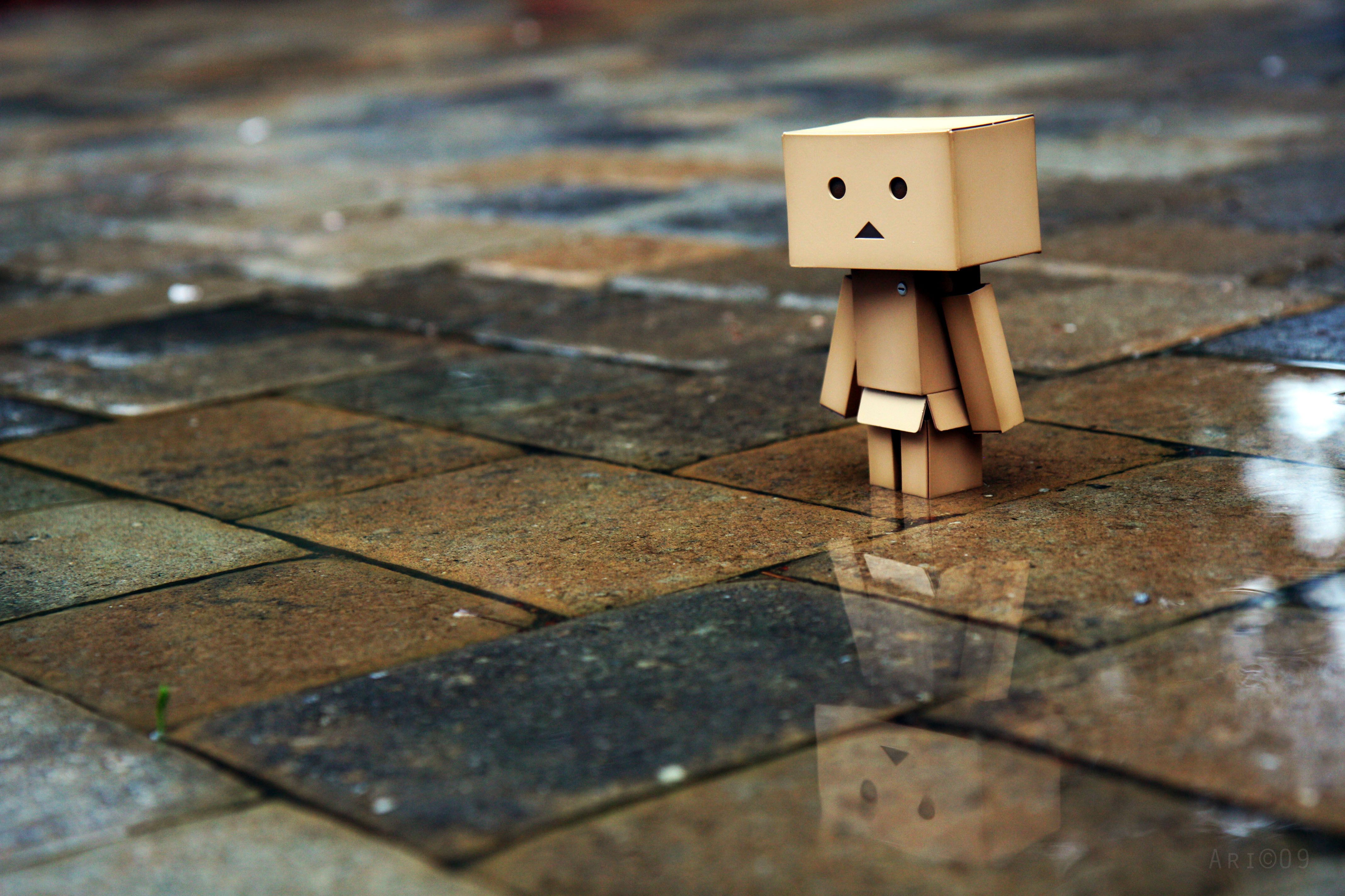 4272x2848 Wallpaper sadness, rain, tile, men, danbo, boxed, box for mobile and desktop, section настроения, resolution 4272x2848
