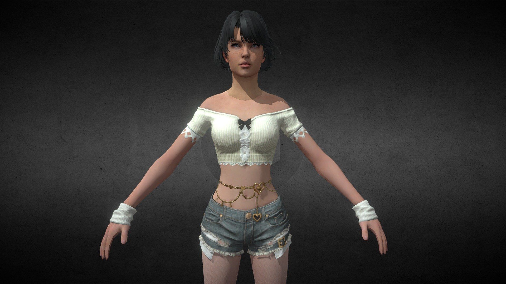 1920x1080 Game of Peace Pubg Girl Outfit Cute Free 3D model by ig_teddu [2028691]