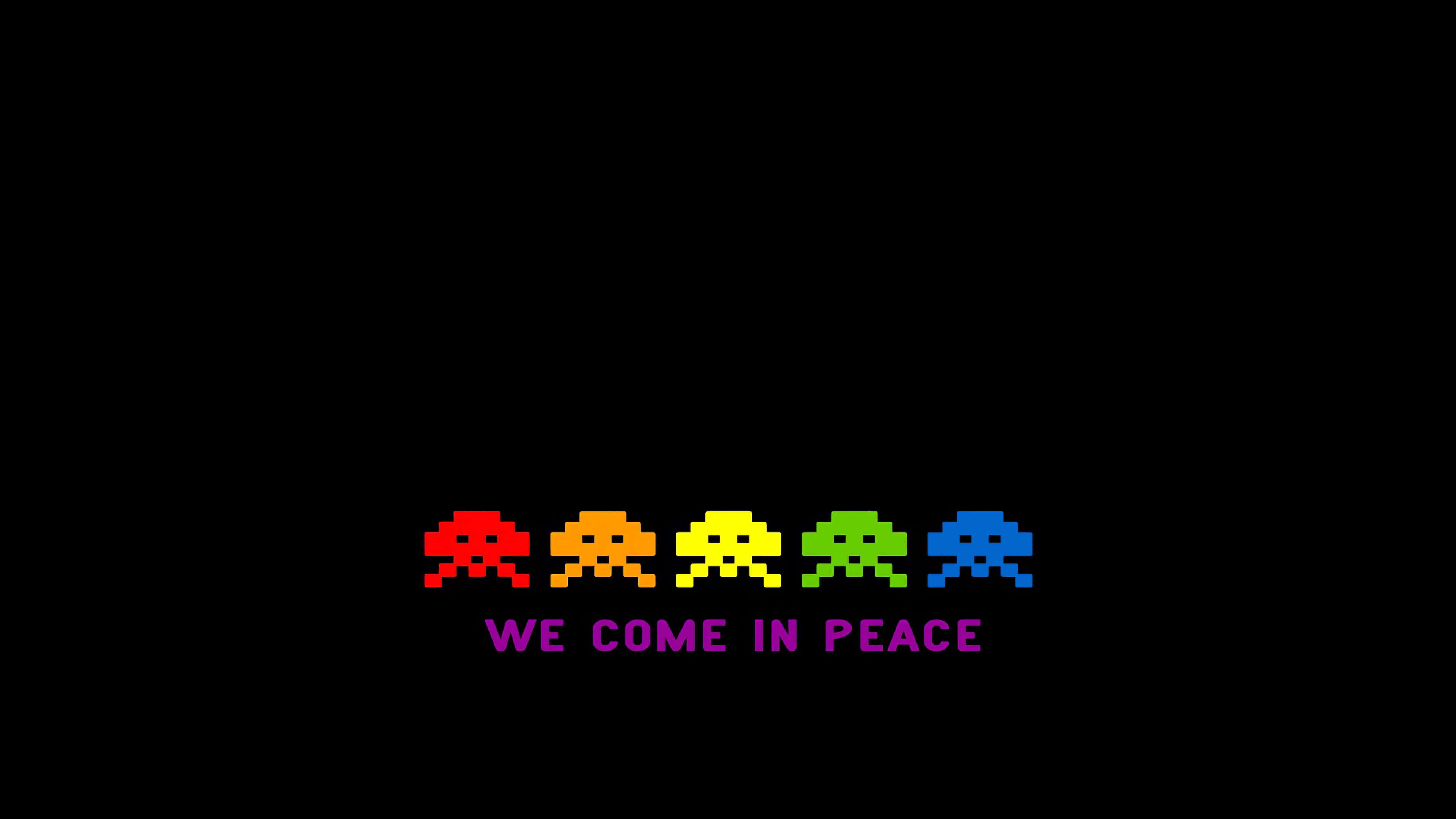 3840x2160 Download Retro Game Space Invaders Wallpaper