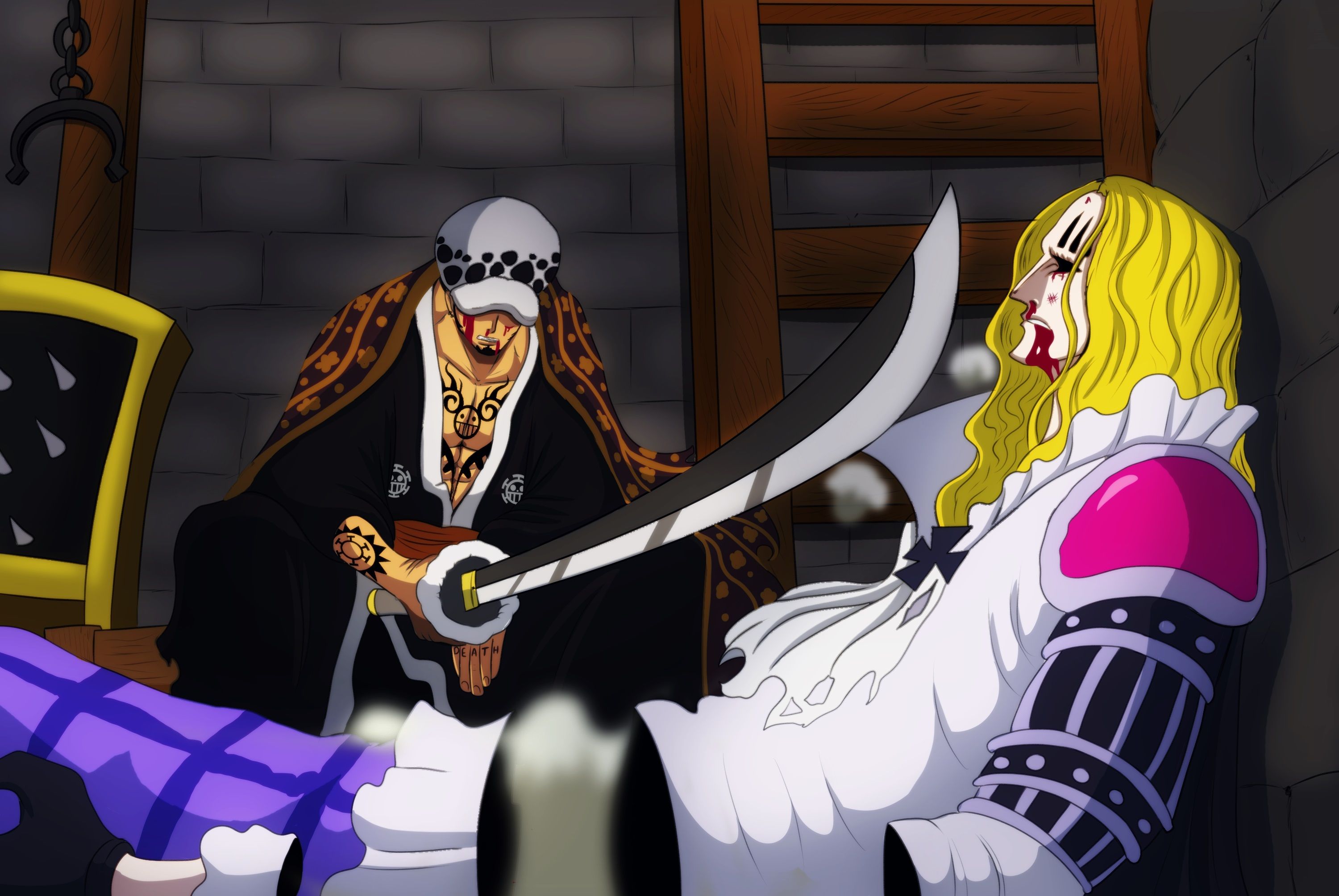 3000x2008 Download Basil Hawkins Trafalgar Law Anime One Piece HD Wallpaper by Alejandro Favela Rochax2008