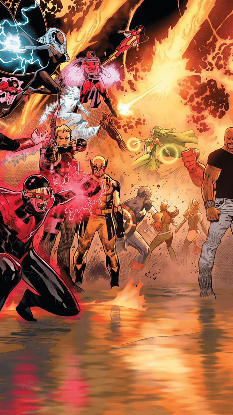 750x1334 Avengers Vs. X Men Wallpaper