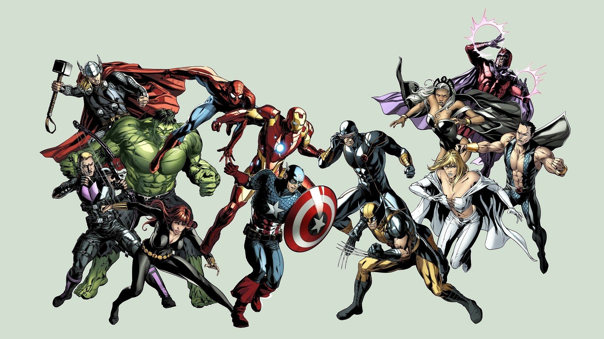 1920x1080 Epic Comic Clash: Avengers Vs. X Men HD Wallpaperx1080