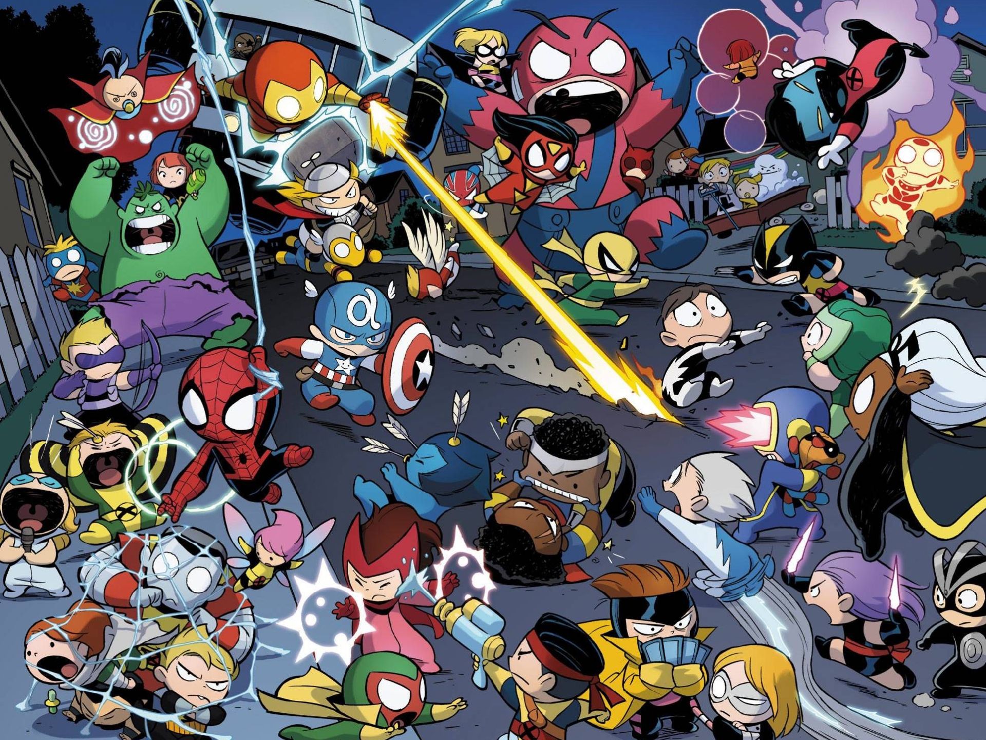 1920x1440 Avengers Vs X Men Babies Phone Wallpaper: Free 4K & HD Downloads