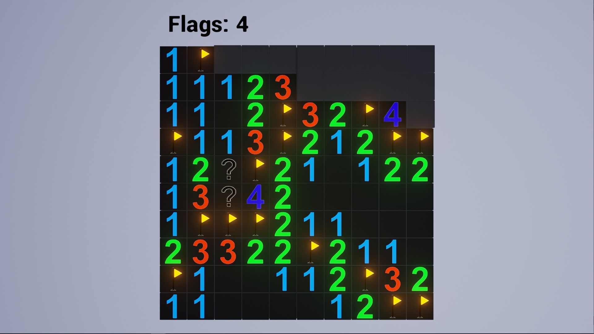 1920x1080 Minesweeper Template in Blueprints