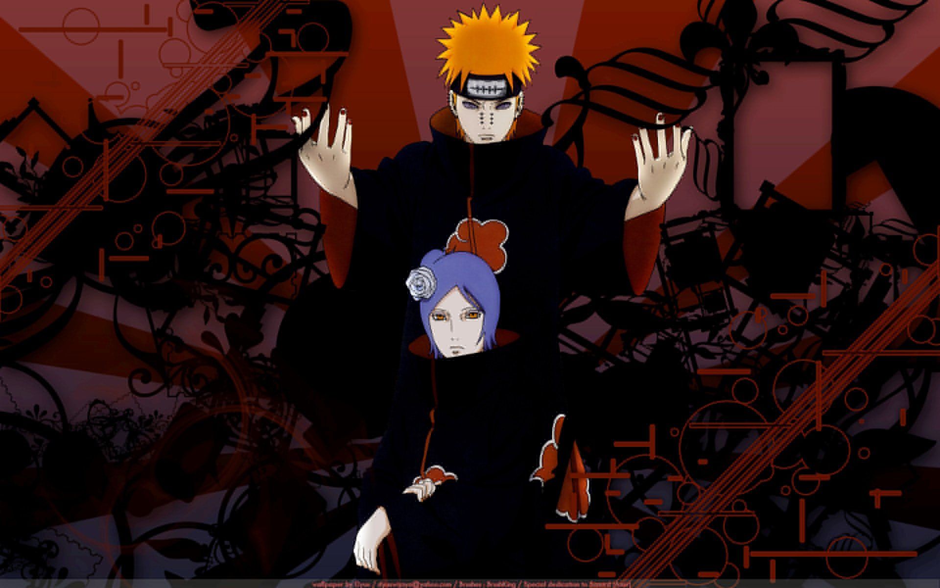 1920x1200 HD Wallpaper: Konan and Pain from Naruto in Striking Anime Artx1200
